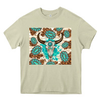 Mossy gemstone bull skull leopard Heavy Core Tee - TumblerDesignByShophia