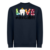 Navy love dentallife Heavyweight Sweatshirt - AdoDesignShop