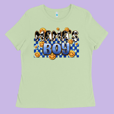 Mama's Boy Olivia Ladies Tee Designed By Oliviacreatesart