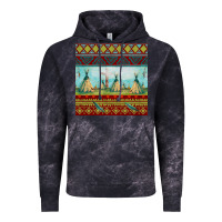 Cloud Black teepe tent dreamcatcher totem pole seamless patter Vintage Hoodie - FaDigitalArtStudio