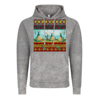 Cloud Rock teepe tent dreamcatcher totem pole seamless patter Vintage Hoodie - FaDigitalArtStudio