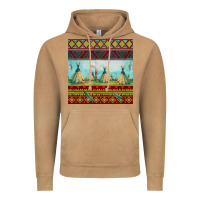 Vintage Camel teepe tent dreamcatcher totem pole seamless patter Vintage Hoodie - FaDigitalArtStudio