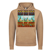 Vintage Coffee teepe tent dreamcatcher totem pole seamless patter Vintage Hoodie - FaDigitalArtStudio