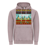 Vintage Zinc teepe tent dreamcatcher totem pole seamless patter Vintage Hoodie - FaDigitalArtStudio
