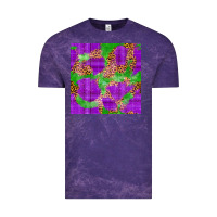 Cloud Purple Mardi Gras leopard Seamless Pattern Vintage Tee - FaDigitalArtStudio