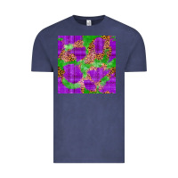 Vintage Denim Mardi Gras leopard Seamless Pattern Vintage Tee - FaDigitalArtStudio