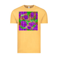 Vintage Mustard Mardi Gras leopard Seamless Pattern Vintage Tee - FaDigitalArtStudio