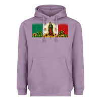 Lavender lady of guadalupe mexican flag Heavyweight Hoodie - JahusDesignShop
