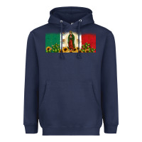 Navy lady of guadalupe mexican flag Heavyweight Hoodie - JahusDesignShop