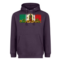 Plum lady of guadalupe mexican flag Heavyweight Hoodie - JahusDesignShop