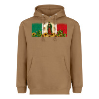 Toasted Coconut lady of guadalupe mexican flag Heavyweight Hoodie - JahusDesignShop