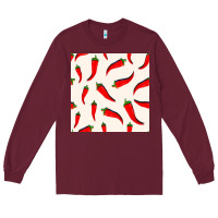 Burgundy mexico seamless pattern Long Sleeve Tee - FaDigitalArtStudio
