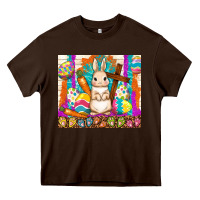 Chocolate Brown easter day rabbit Heavy Core Tee - TumblerDesignByShophia