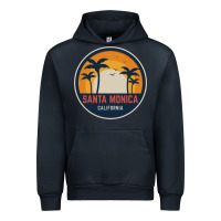 Navy santa monica california Urban Hoodie - artisFamous