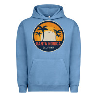 Pigment Pebble Blue santa monica california Urban Hoodie - artisFamous