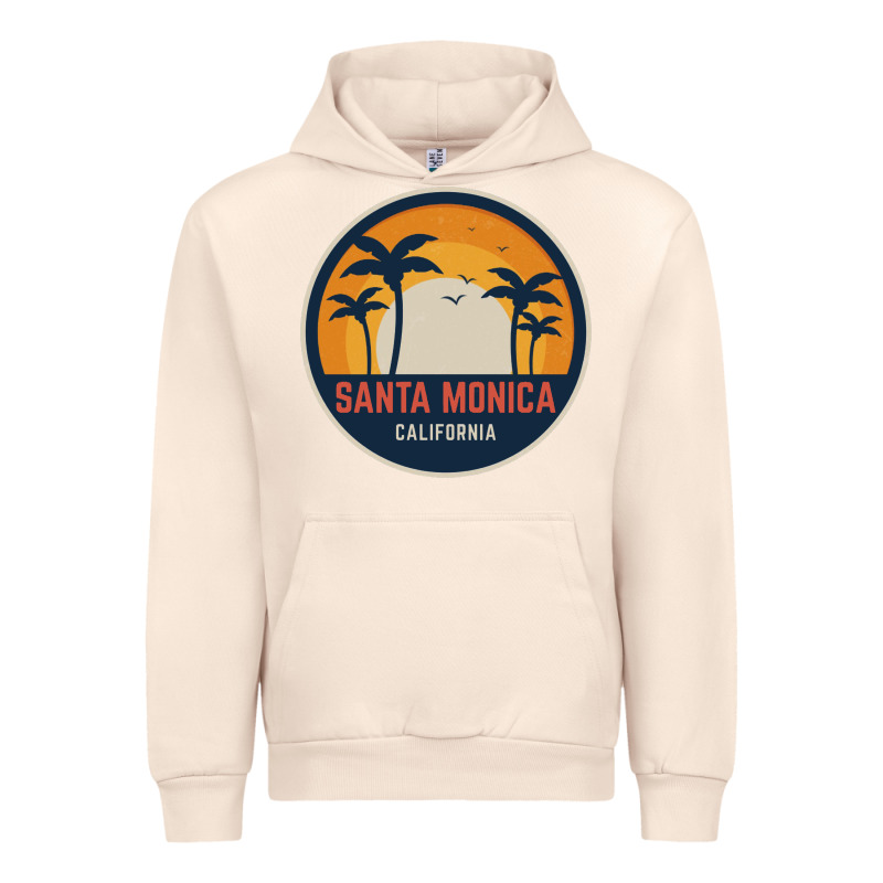 Santa Monica California Urban Hoodie by artisFamous | Teevron