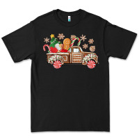Black christmas gingerbread truck Premium Tee - CowGirlArtShop