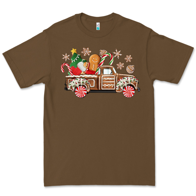 Christmas Gingerbread Truck Premium Tee by CowGirlArtShop | Teevron