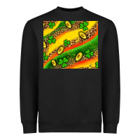 Black st patricks coin and shamrock Heavyweight Sweatshirt - AdoDesignShop