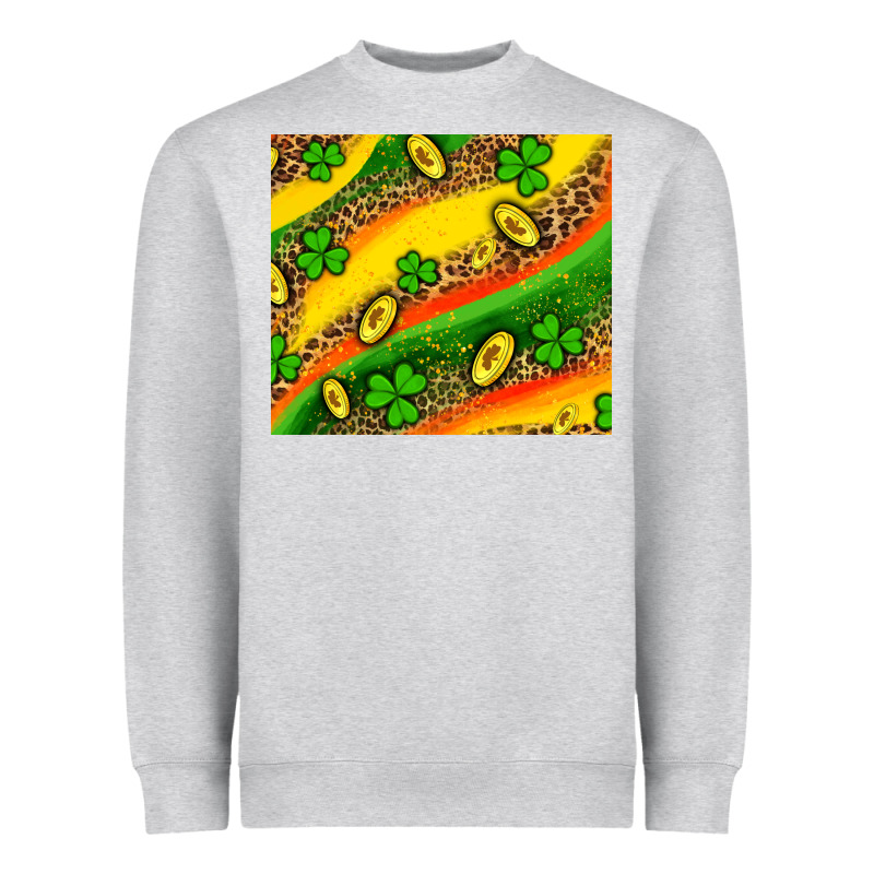 St Patricks Coin And Shamrock Heavyweight Sweatshirt by AdoDesignShop | Teevron