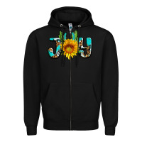 Black joy with sunflower and cactus ado Zipper Hoodie - AdoDesignShop