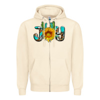 Sandshell joy with sunflower and cactus ado Zipper Hoodie - AdoDesignShop