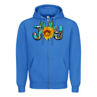 True Royal joy with sunflower and cactus ado Zipper Hoodie - AdoDesignShop