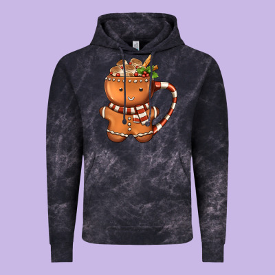 Gingerbread Cookie Man Hot Cocoa Coffee Vintage Hoodie Designed By Fadigitalartstudio
