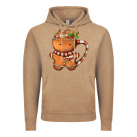Vintage Coffee Gingerbread Cookie Man Hot Cocoa Coffee Vintage Hoodie - FaDigitalArtStudio