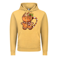 Vintage Mustard Gingerbread Cookie Man Hot Cocoa Coffee Vintage Hoodie - FaDigitalArtStudio