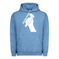 Pigment Pebble Blue proletariat uprising revolution politics Urban Hoodie - artisFamous