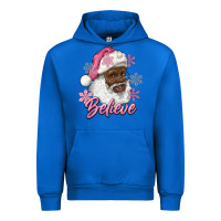 Cobalt pink christmas african american santa believe Urban Hoodie - RanaPortraitStore
