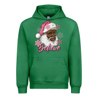 Emerald pink christmas african american santa believe Urban Hoodie - RanaPortraitStore