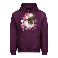 Mauve Wine pink christmas african american santa believe Urban Hoodie - RanaPortraitStore