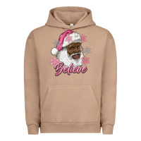 Pigment Burro pink christmas african american santa believe Urban Hoodie - RanaPortraitStore
