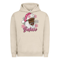 Pigment French Oak pink christmas african american santa believe Urban Hoodie - RanaPortraitStore
