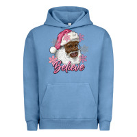 Pigment Pebble Blue pink christmas african american santa believe Urban Hoodie - RanaPortraitStore