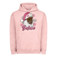 Pigment Salmon pink christmas african american santa believe Urban Hoodie - RanaPortraitStore