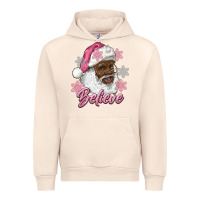 Sandshell pink christmas african american santa believe Urban Hoodie - RanaPortraitStore