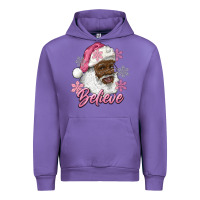 Tulip pink christmas african american santa believe Urban Hoodie - RanaPortraitStore