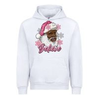 White pink christmas african american santa believe Urban Hoodie - RanaPortraitStore