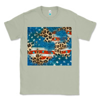 Matcha leopard glitter american flag Classic Tee - CowGirlArtShop