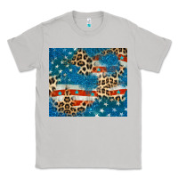 Moon Dust leopard glitter american flag Classic Tee - CowGirlArtShop