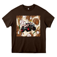 Chocolate Brown baseball crusher Heavy Core Tee - TumblerDesignByShophia