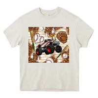 Cream baseball crusher Heavy Core Tee - TumblerDesignByShophia
