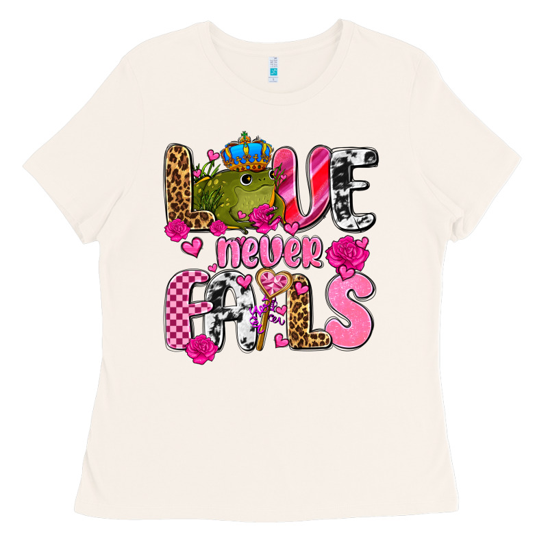 Love Never Fails With Prince Frog  Olivia Ladies Tee by OliviaCreatesArt | Teevron