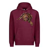 Burgundy Royal Ball Python Illustrations Premium Hoodie - LillyAllenDesigns