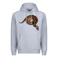 Heather Grey Royal Ball Python Illustrations Premium Hoodie - LillyAllenDesigns