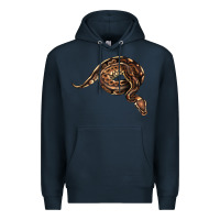 Navy Royal Ball Python Illustrations Premium Hoodie - LillyAllenDesigns