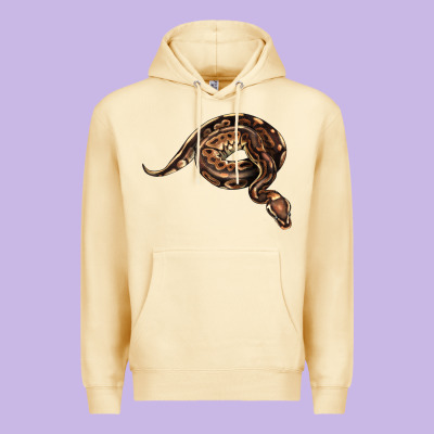 Royal Ball Python Illustrations Premium Hoodie Designed By Lillyallendesigns
